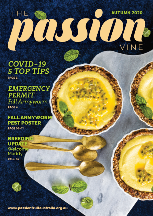 Picture of the front cover of The Passion Vine Autumn 2020